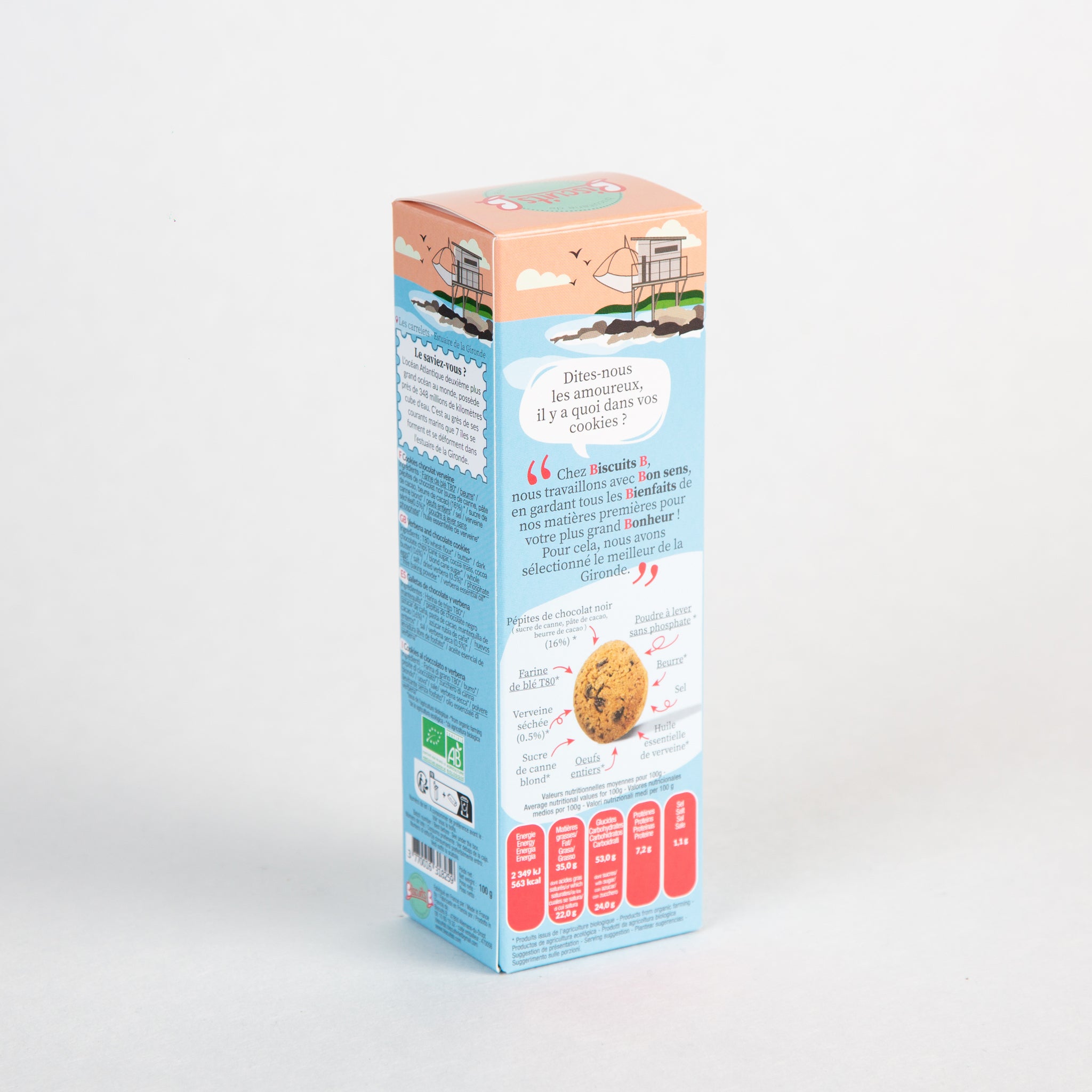Cookies chocolat et verveine Bio