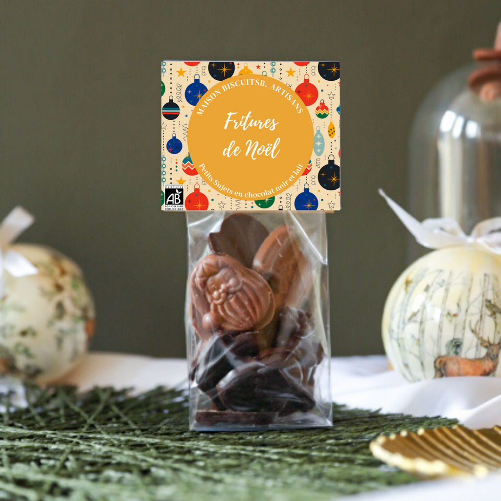 Les Fritures Porte-Bonheur de Noël Deux Chocolats Bio