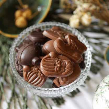 Les Fritures Porte-Bonheur de Noël Deux Chocolats Bio